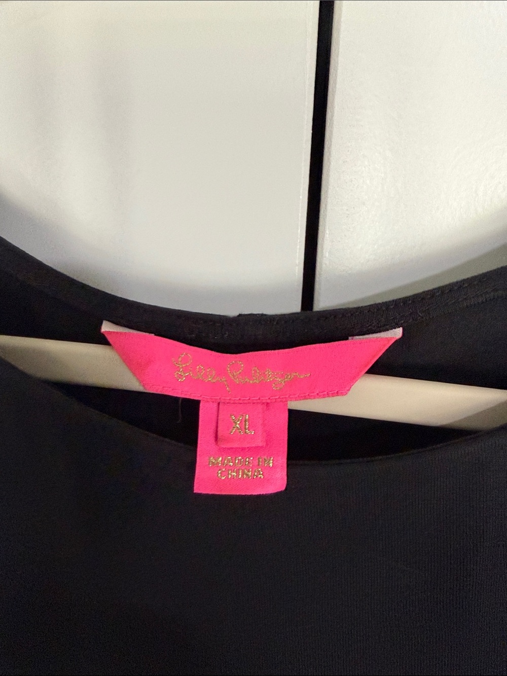 Lilly Pulitzer Black Dress with Hot Pink Tag